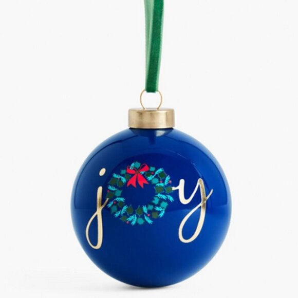 TALBOTS Joyful Blue Ornament Set of 2 - Picture 6 of 10